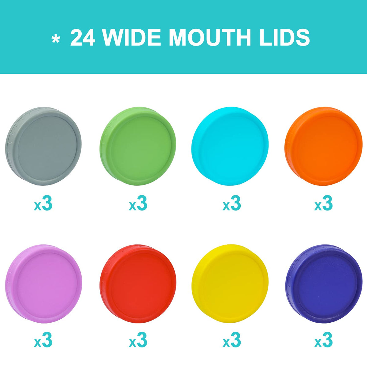 AOZITA dark blue wide-mouth lid for colorful jar organization