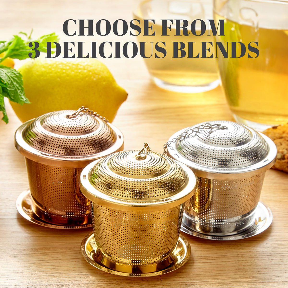 Apace Living brew in cup demonstrates debris-free tea extraction.