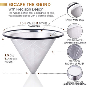 Apace Living sealed-tip-filter enhances full ground coverage for extraction.