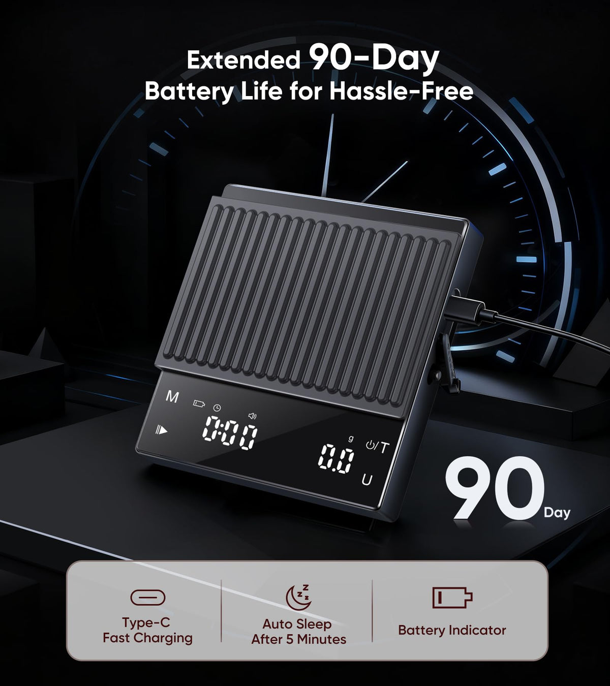 ApeWeghr Silicone mat with coffee scale protects surfaces and prevents slips