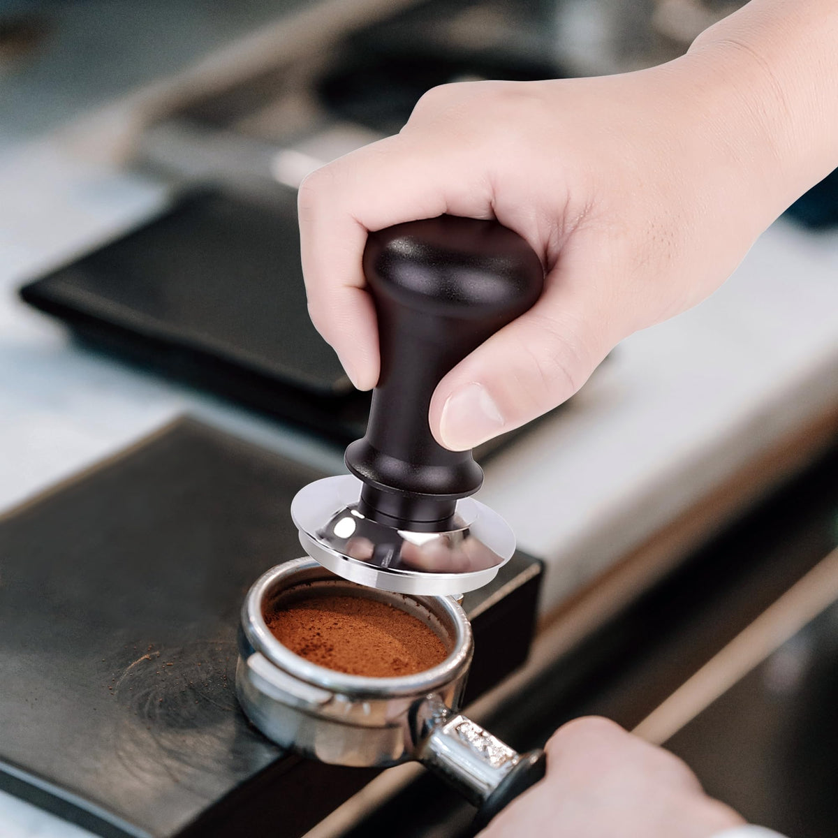 Apexstone espresso tamper with 304 stainless steel body for durability