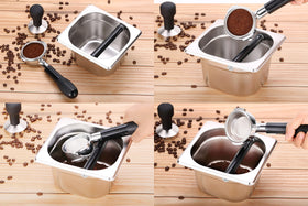 Apexstone knock box dimensions show size that fits most espresso machines