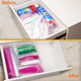 Aphbrada wall-mount ready organizer saves counter space.