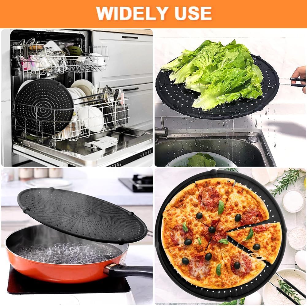 Apidgrowth dishwasher safe splatter screen for easy cleanup after cooking