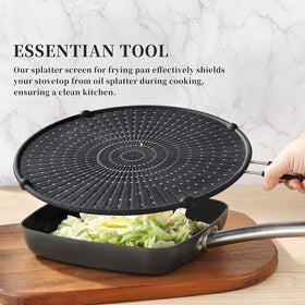 Apidgrowth pan cover during stir fry helps steam escape evenly