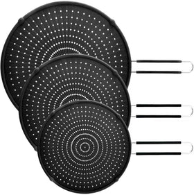 Apidgrowth silicone splatter screen 9.8 inch over pan reduces grease during frying