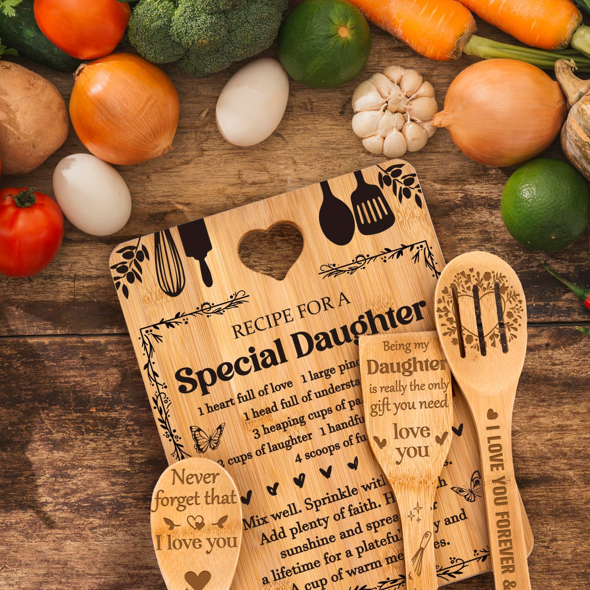Apjielop 11x8 cutting board shows ample prep space and natural bamboo beauty.