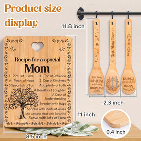Apjielop cutting board featuring a heart-shaped handle for easy grip in prep.