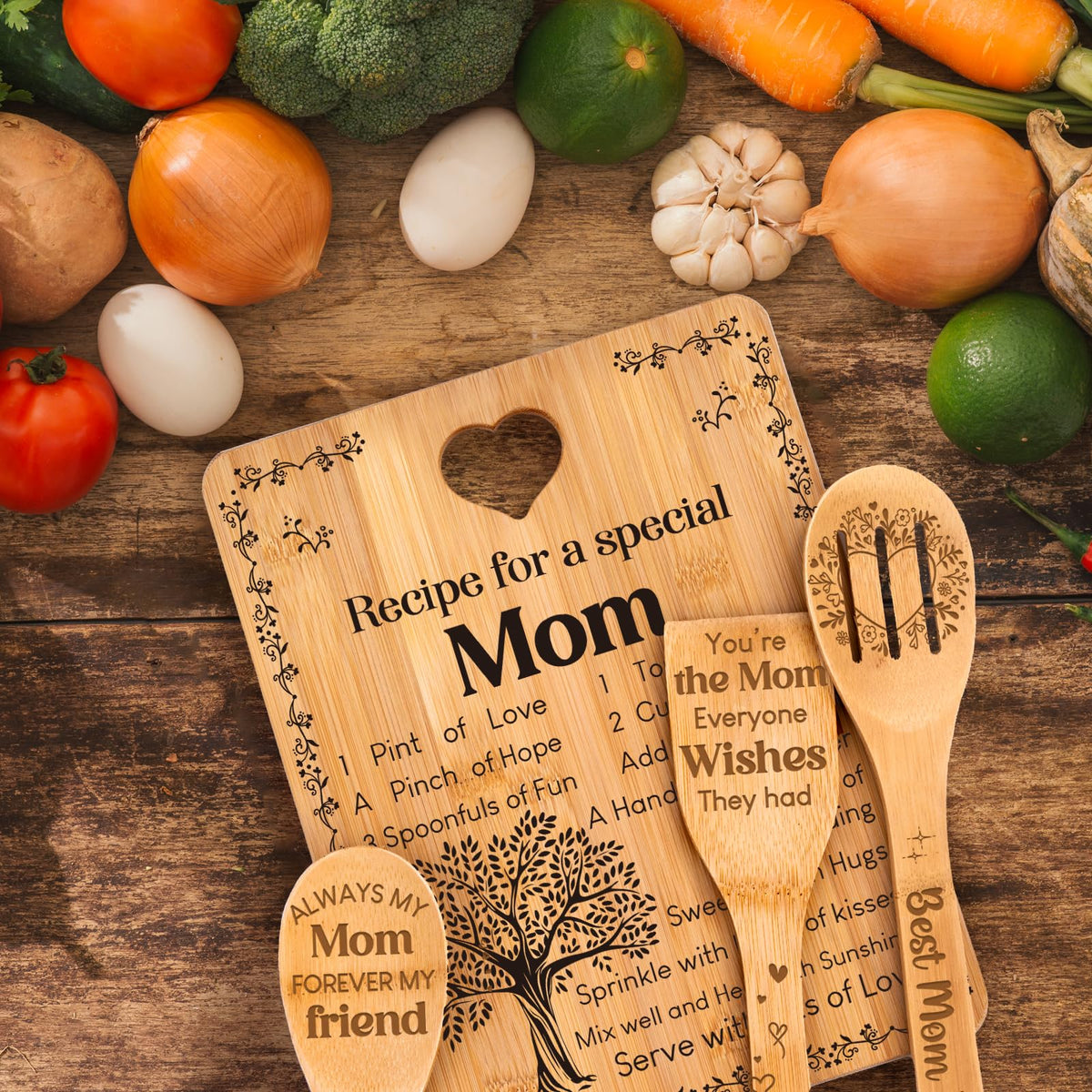 Apjielop mom gift set displayed in a cozy kitchen scene.