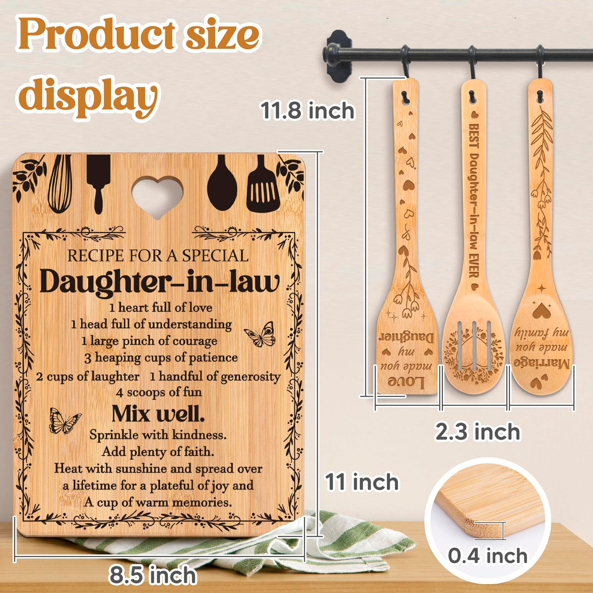 Apjielop printed side cutting board adds decorative flair to kitchen