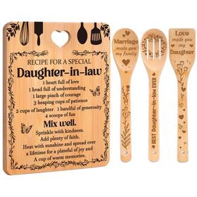 Apjielop recipe special daughter-in-law cutting board with heartfelt engraving for gifting