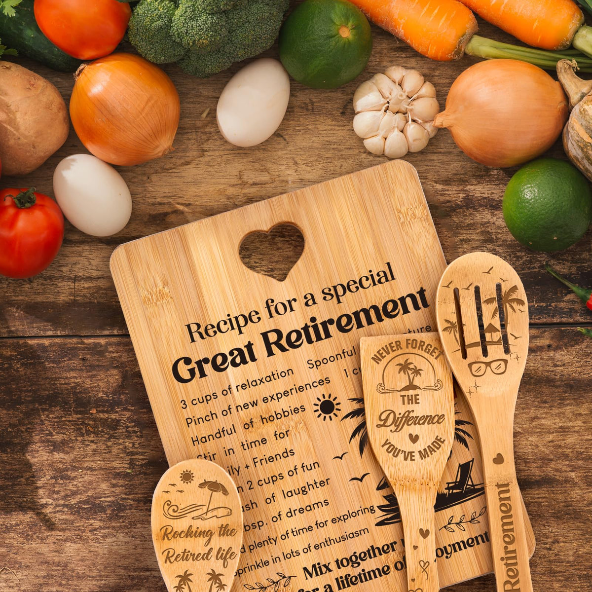 Apjielop retirement engraved messages enhance the gift's keepsake appeal.