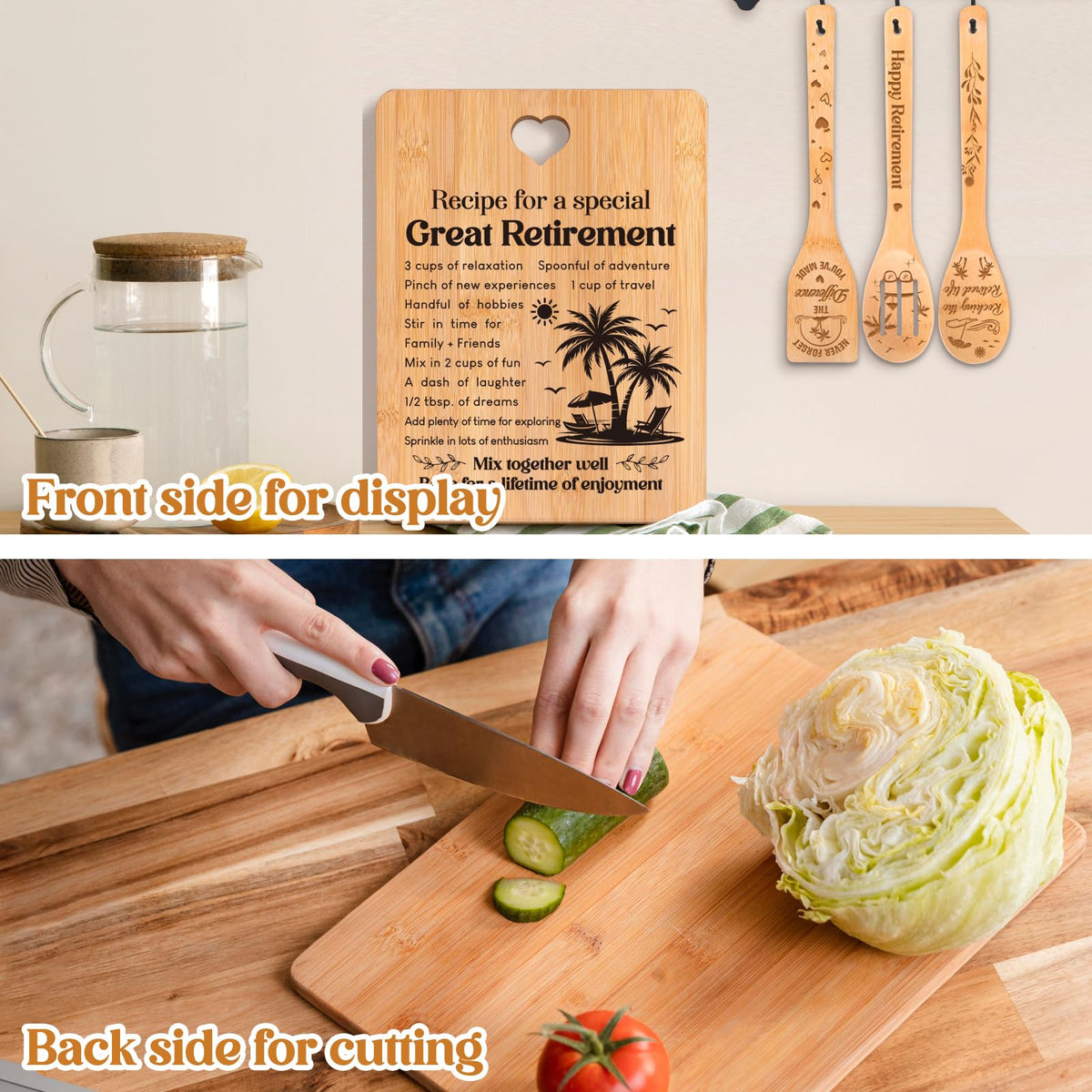 Apjielop retirement spatula with heart-shaped handle for daily use.