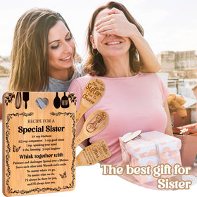 Apjielop sister spatula with engraved design for stylish cooking tasks.