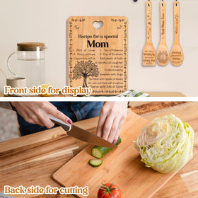Apjielop bamboo utensils set including spatula, ladle, and colander for versatile cooking.