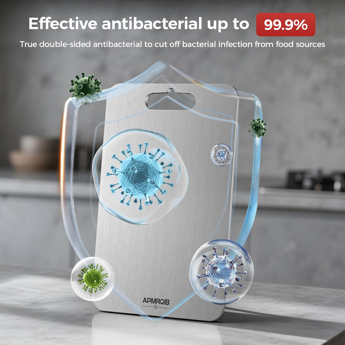 APMRQIB titanium cutting board BPA-free hygienic surface for meals