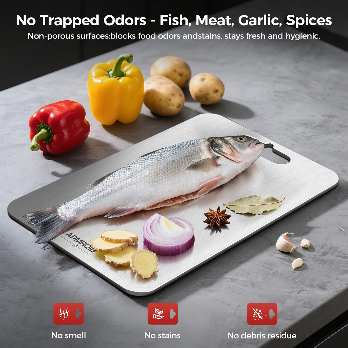 APMRQIB titanium cutting board dishwasher safe for busy kitchens