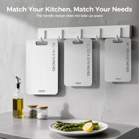 APMRQIB titanium cutting board easy cleaning, dishwasher safe