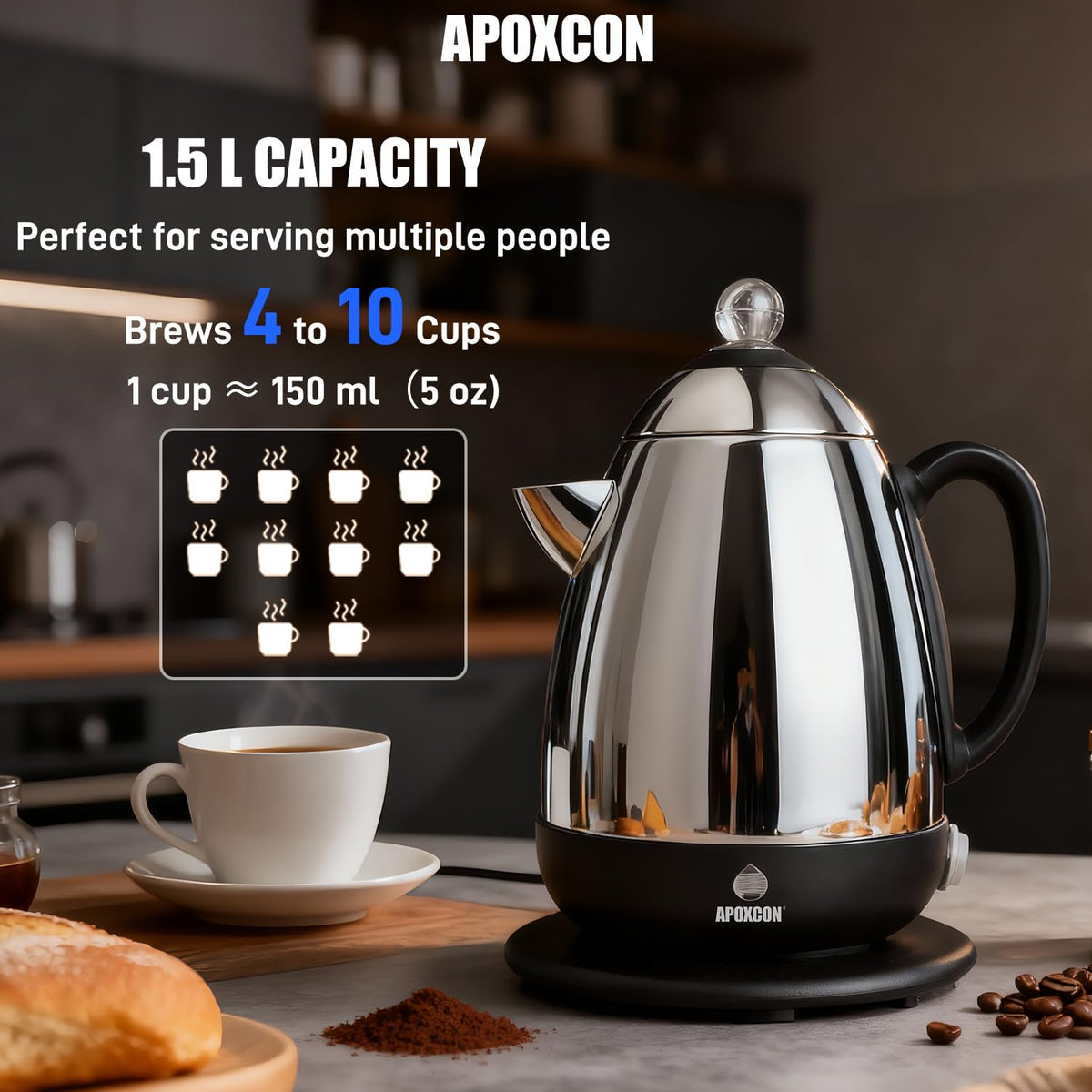 APOXCON 1000-watt heating system delivers fast brew times