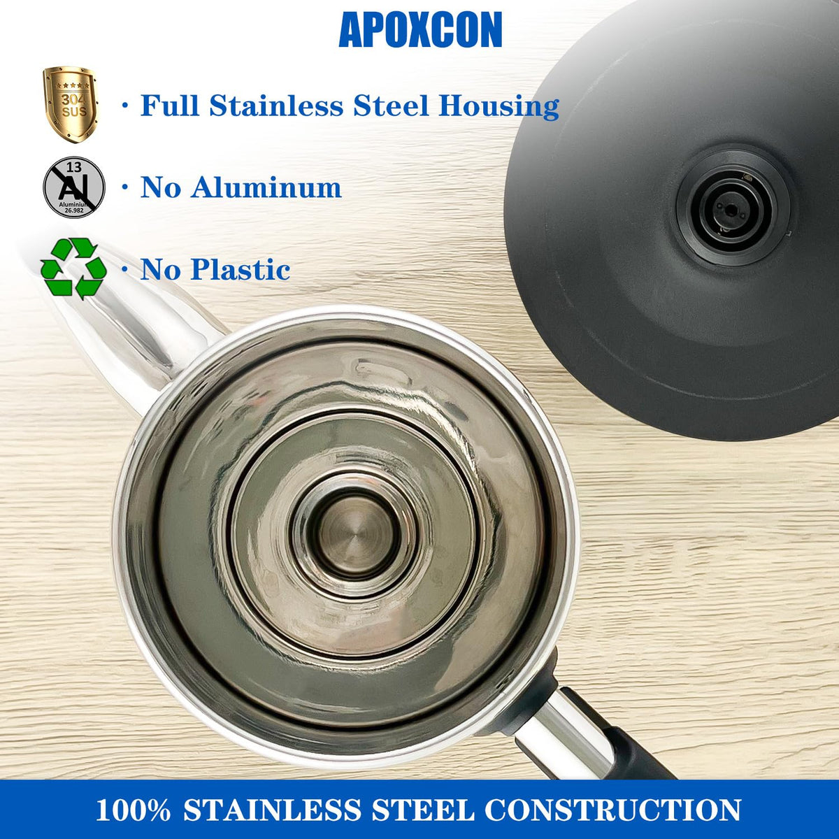 APOXCON cordless serve base enables easy pouring and table service.