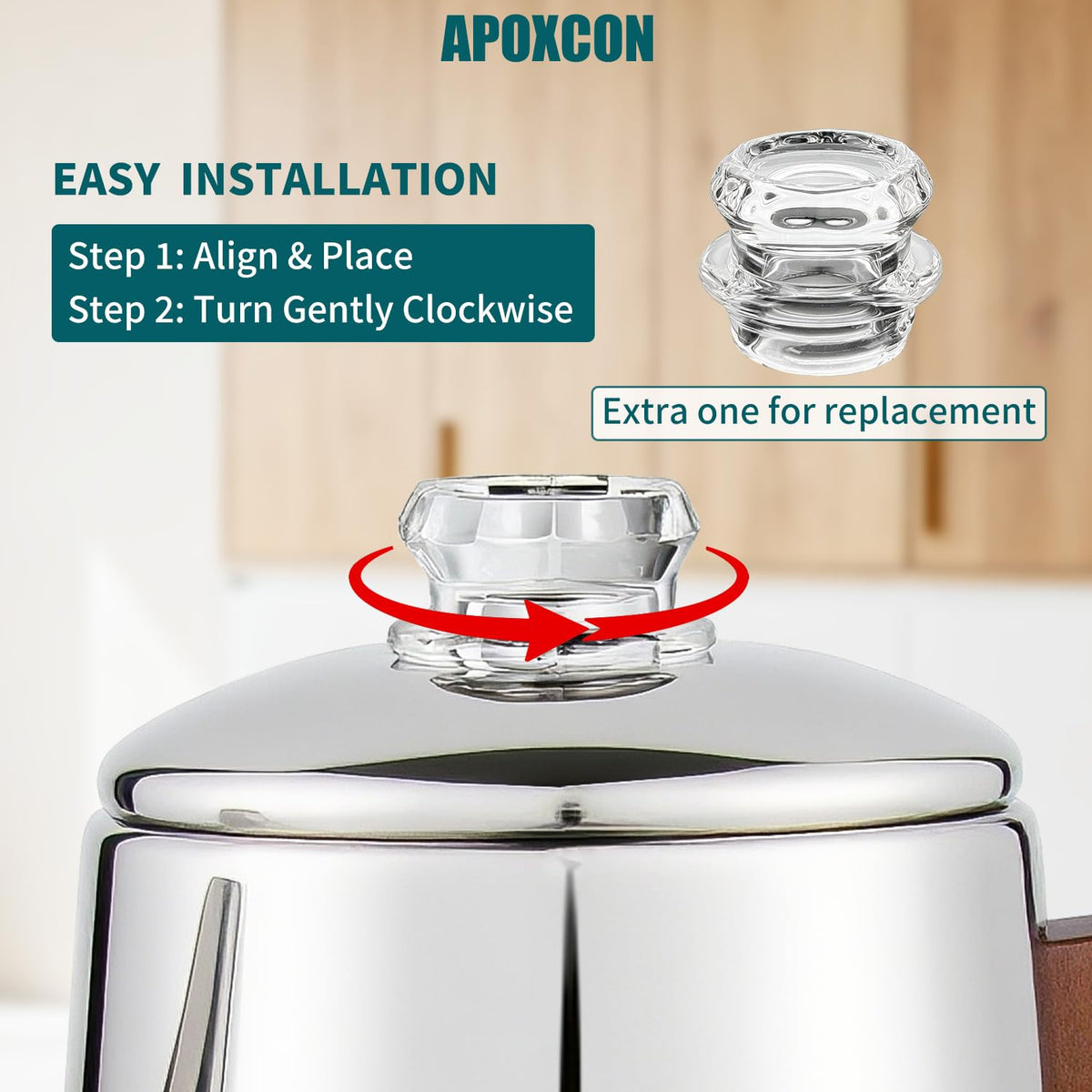 APOXCON cordless serve design enables easy pouring at table