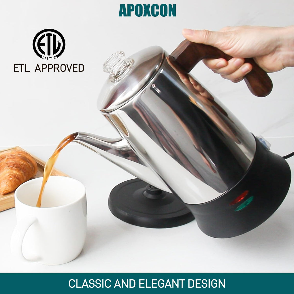 APOXCON inside brew chamber reveals even percolation action