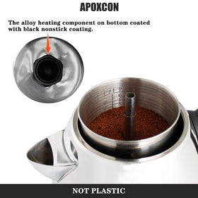 APOXCON polished stainless-steel body resists wear for long-lasting kitchen use