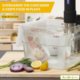 AppleKoreLiving easy-clean reusable bags simplify kitchen cleanup and reuse.