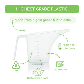 AppleTofu 4-cup capacity pitcher for accurate measurements and pours.