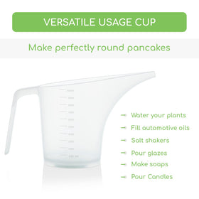 AppleTofu long-spout design reduces drips when pouring thick liquids.
