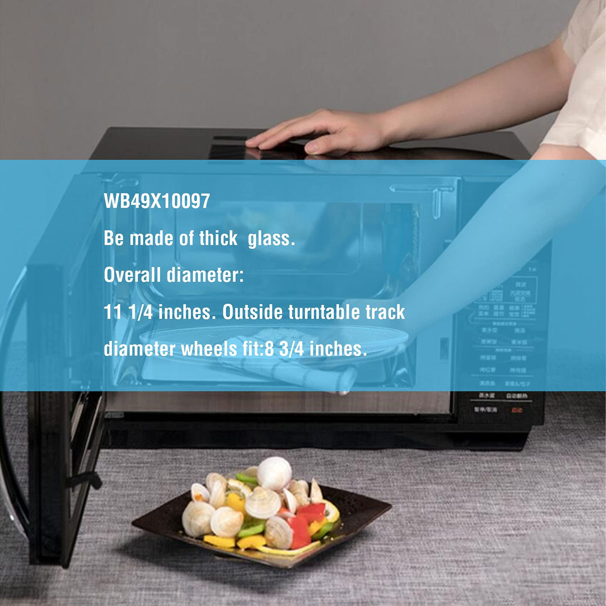 APPLIANCEMATES durable, heat-resistant glass prolongs microwave life.