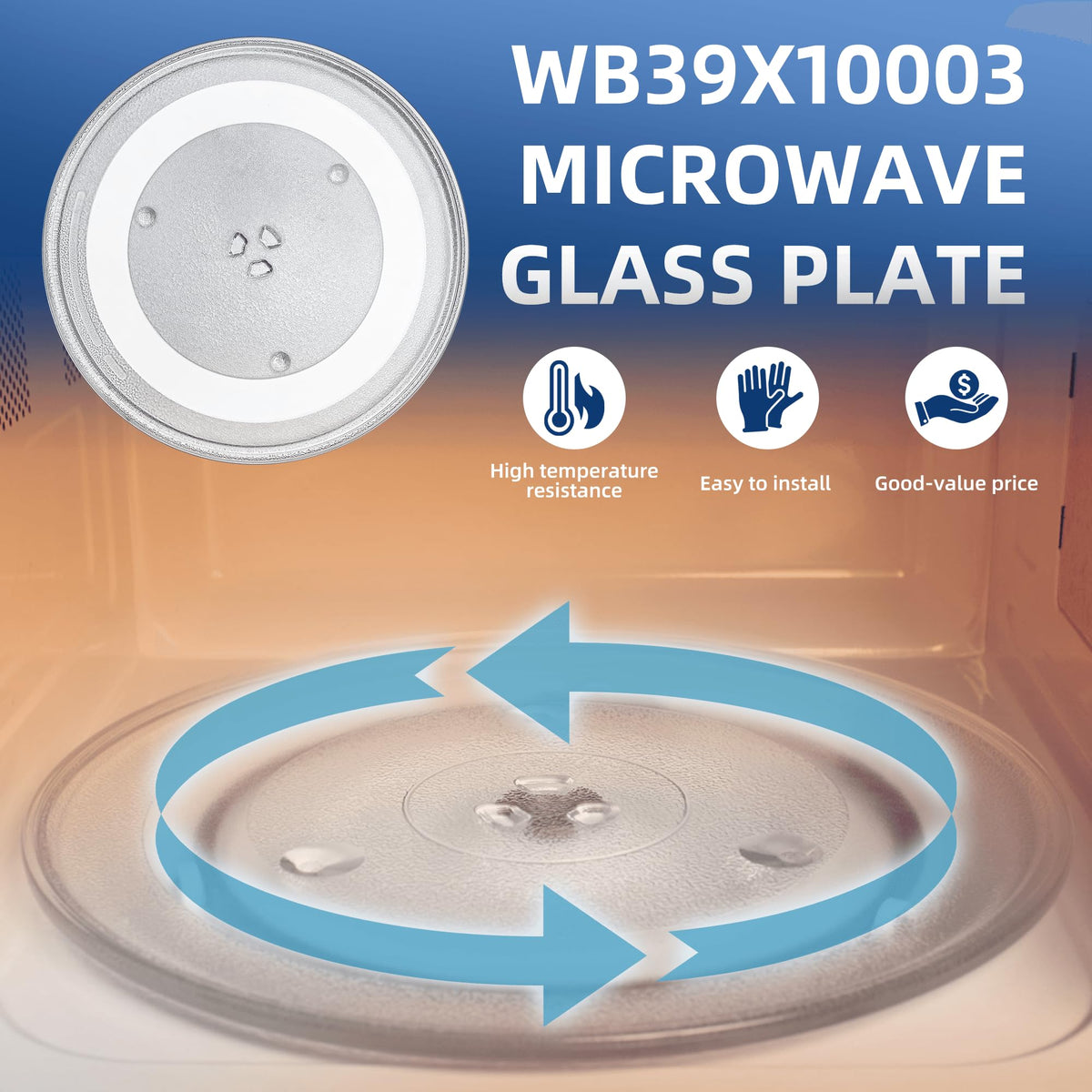 APPLIANCEMATES easy-install glass plate for quick replacement