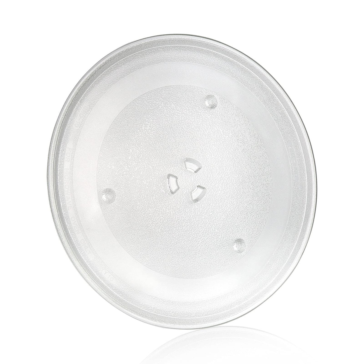 APPLIANCEMATES 11.25-inch microwave turntable plate close-up for GE and Samsung.