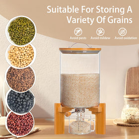 Aprilhp rice dispenser bottom valve delivers clean, mess-free pouring every time.