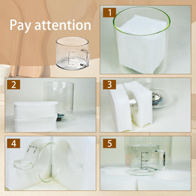 Aprilhp compact design saves counter space while storing staples.