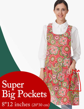 APRONNER Cozy Cross Back Apron cross-back detail distributes weight while cooking.