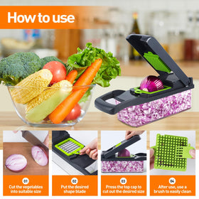 APSARAS chopper catch tray keeps counters clean.
