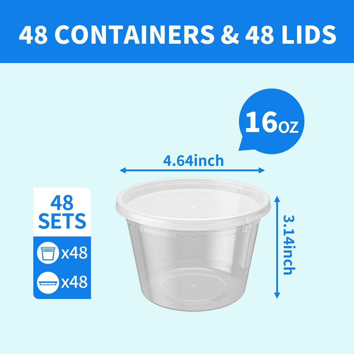 APSIC deli containers are translucent for quick content identification and portion control.