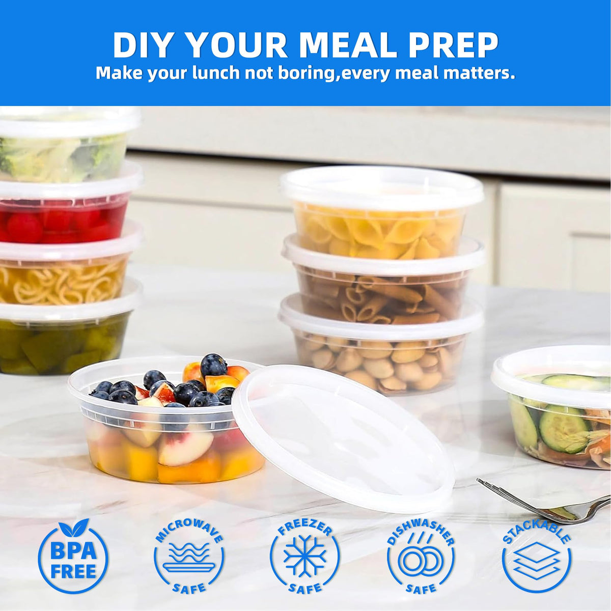 APSIC dishwasher-safe deli cups simplify quick cleanup after service.