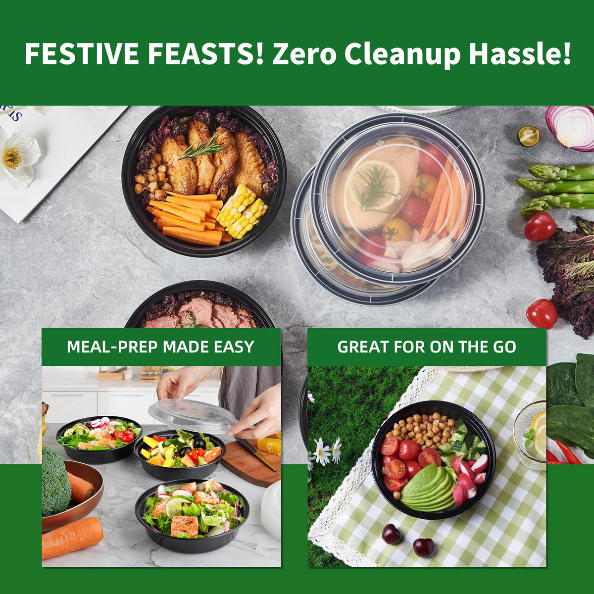 APSIC dishwasher-safe and microwave-safe container for easy cleanup.
