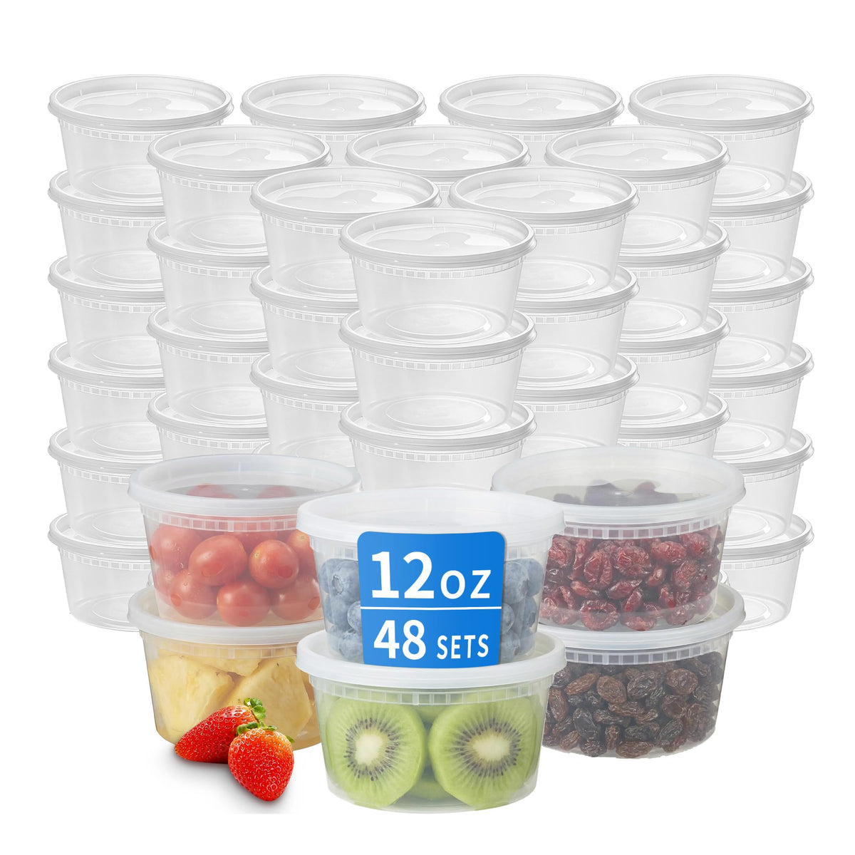 APSIC 12oz deli container with leakproof lid for convenient take-out storage.