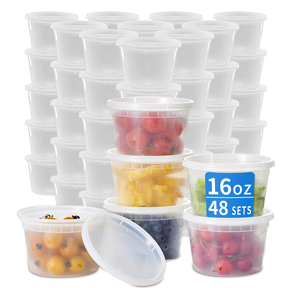APSIC plastic deli containers with lids showing airtight seal for fresh takeout.