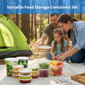APSIC stackable 64oz deli containers saving space in prep areas.