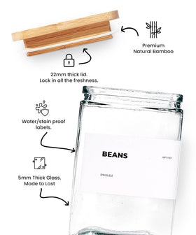 APT 1101 bamboo lid with silicone seal keeps freshness longer.