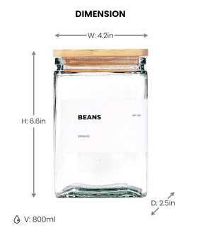 APT 1101 clear glass lets you identify contents at a glance.