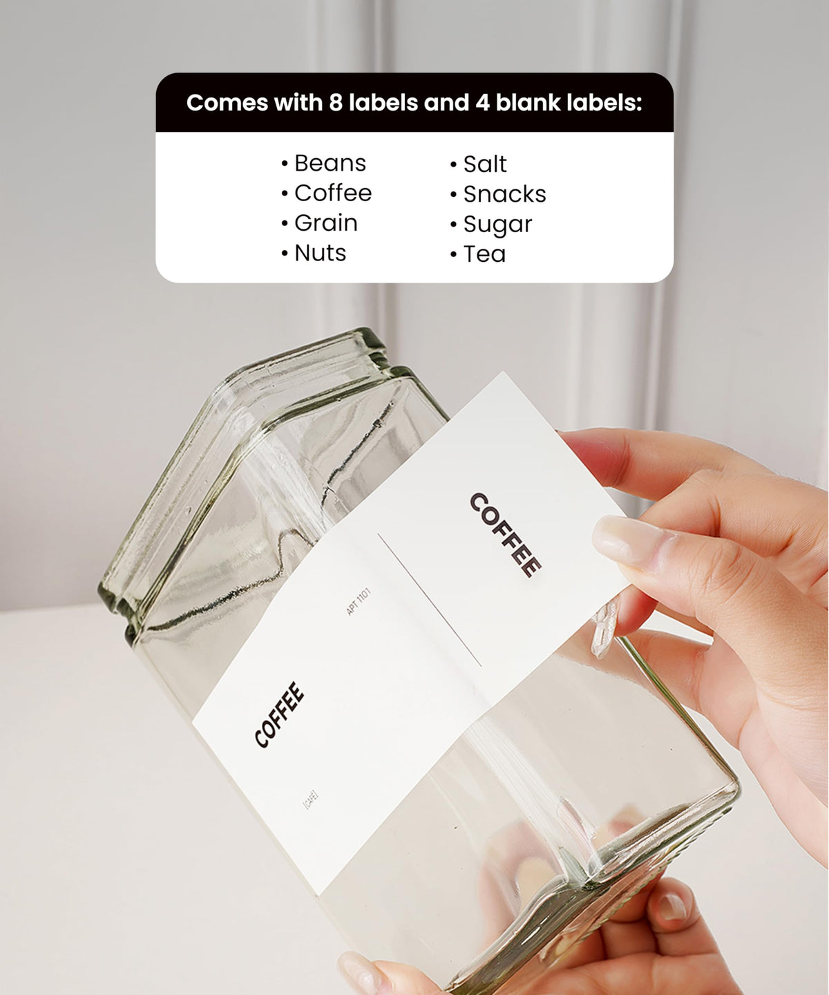 APT 1101 includes reusable labels for easy organization.