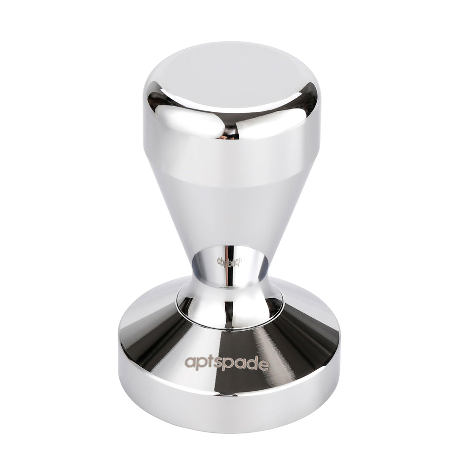 APTSADE Coffee Tamper 51mm front view with chrome finish for even tamping