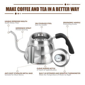 Apusu kettle features a cloud-inspired design for a stylish kitchen look.