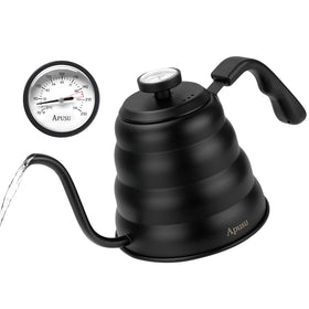 Apusu tea kettle with gooseneck spout for precise pouring and consistent extraction.