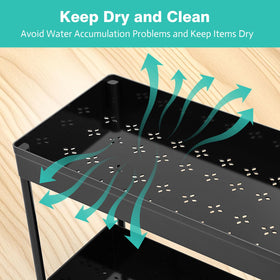 APWNRJA eight removable hooks for hanging sprays and brushes.